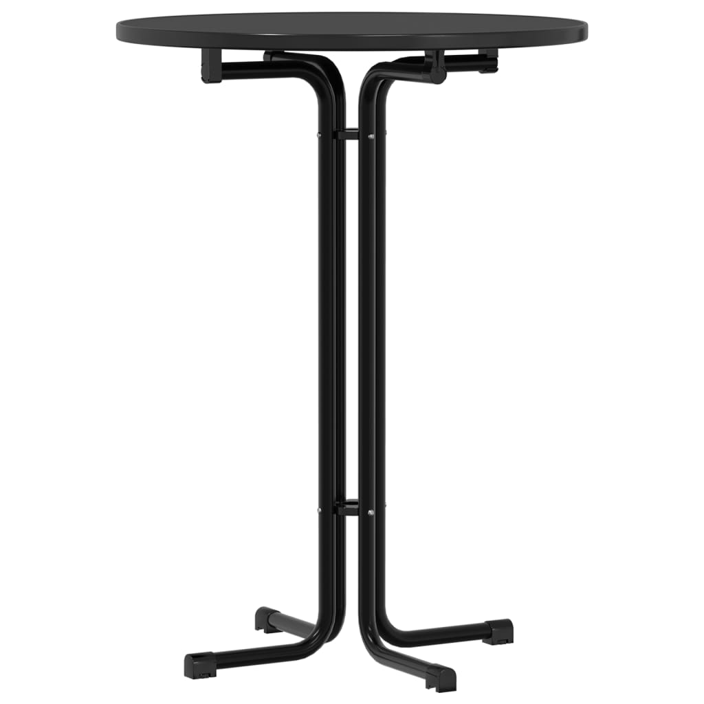 Vidaxl Dining Table, Black, Ø80X110 Cm