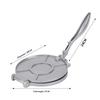 Küche Aluminiumlegierung Handbetrieben Mexikanische Tortilla-Presse Teigpresse Manuell Mais-Teigformmaschine Pfannkuchenpresse YUZI