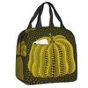 Custom Yayoi Kusama Abstract Painting Insulated Lunch Bag for Women Resuable Cooler Thermal Lunch Box Kids School Children