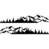 2PCS Vinyl Car Stickers Mountain Tree Forest Decor Decal Car Body Stickers and Decals Vinyl Graphic for Car SUV RV Camper Trailer