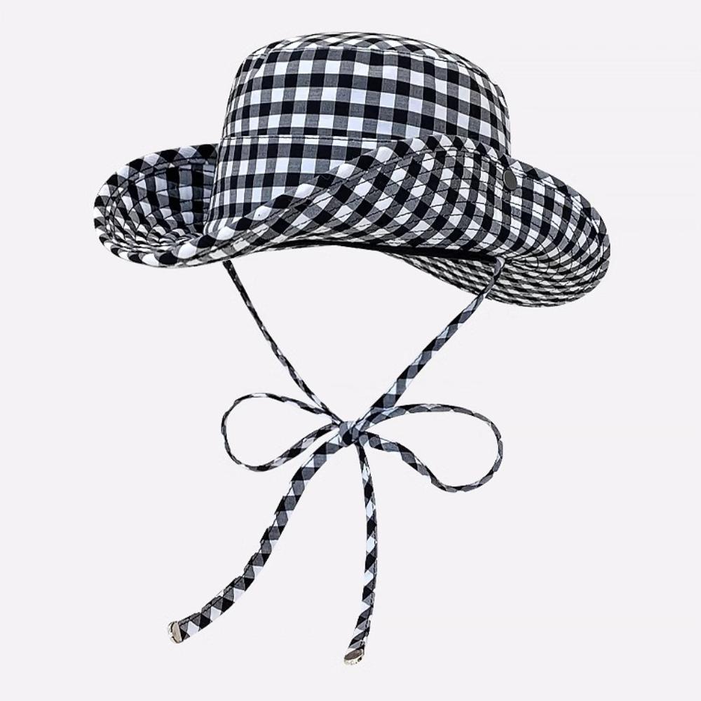 

French Sweet Polka Dot Print Fisherman Hat Women s Summer Large Brim Sun Hat UV Protection for Outdoor Travel Sun Hats білий