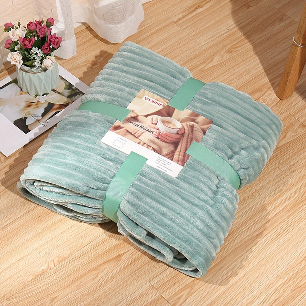 Nordic Fluffy Blanket Portable Thick Flannel Soft Solid Color Heated Throw Blankets Summer Sofa Nap Quilt For Travel Home Office