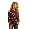 Kids Long Sleeve T-Shirt with Halloween Print, Round Neck, for Boys and Girls