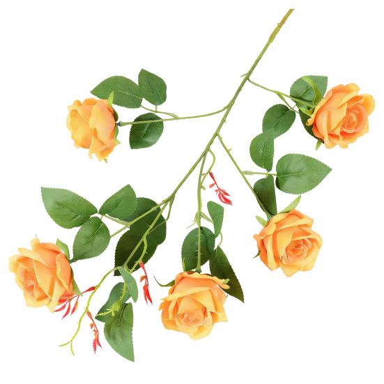 Artificial Rose Flowers for Flower Arrangement Faux Silk Rose Bouquet with 5 Heads Blooms for Parties Wedding Home Table Centerpiece