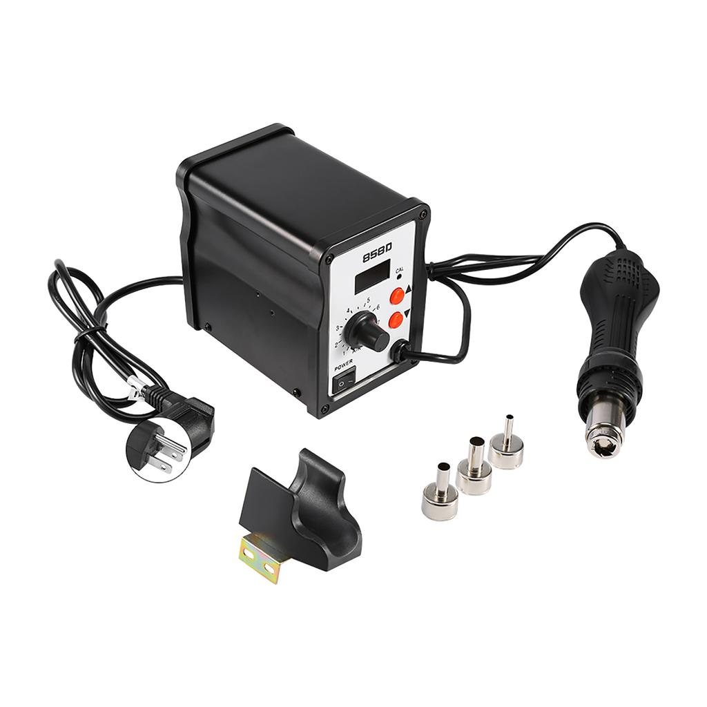 858D Nacharbeitsstation Heißluftgebläse-Kit SMD-Lötkolben Lötständer Werkzeug