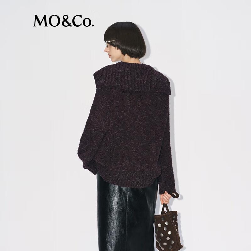 MO&Co. Wool-Blend Sailor Collar Knit Sweater