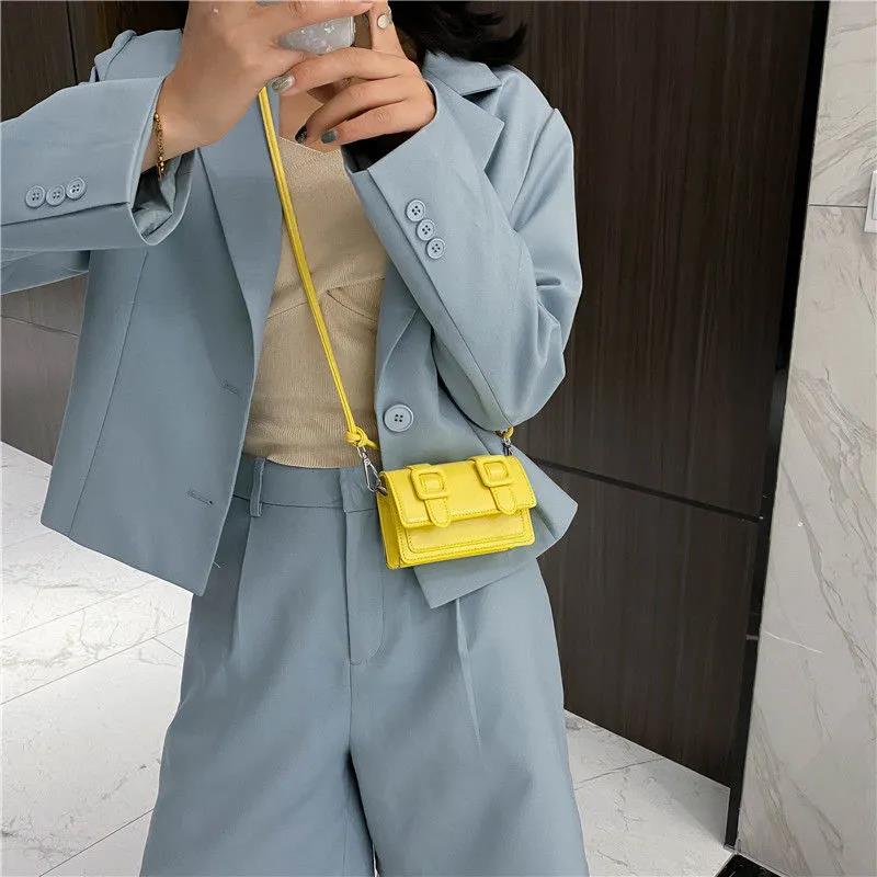 Women Shopping Small Bag High Quality Casual Mini Bags Vintage One Shoulder Bags Female Solid Color Street Handbag