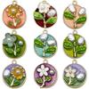 Monet Garden Oil Painting Pearl Pendant Keychain & Jewelry Set
