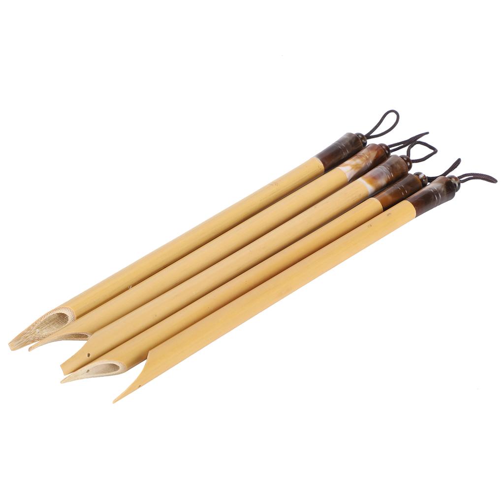 5Pcs Dip Pen Handcrafted Manga Calligraphy Vintage Bamboo Drawing Painting Kit School SuppliesNatural Bamboo Nib