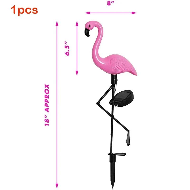 1/3Pcs Solar LED Light Flamingo Lawn Light Garden Light Outdoor Waterproof Pink Flamingo Lights Landscape Lighting Garden Decor