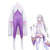 Re Zero Starting Life In Another World Emilia Cosplay Costume With Polyester Fabric For Anime Conventions