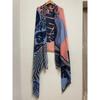 Used P00227 YARNZ Large Stole Multicolor Cashmere Silk Fluffy Soft High-Quality Stole Shawl Lightweight