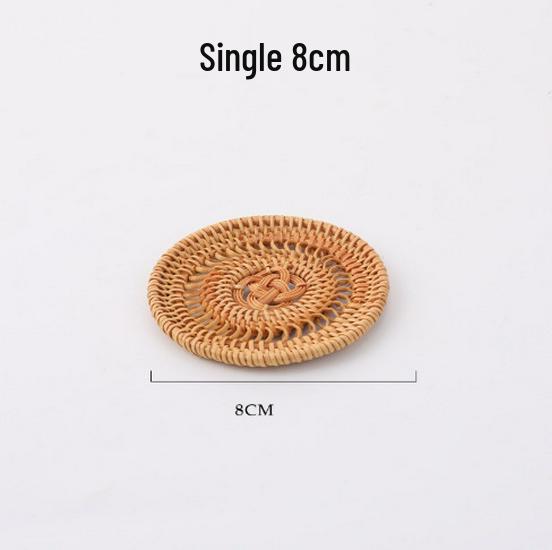 Vietnamese Rattan Tea Coaster Set: Autumn-Inspired Insulating Mats for Tea Ceremony and Kung Fu Tea Set Accessories