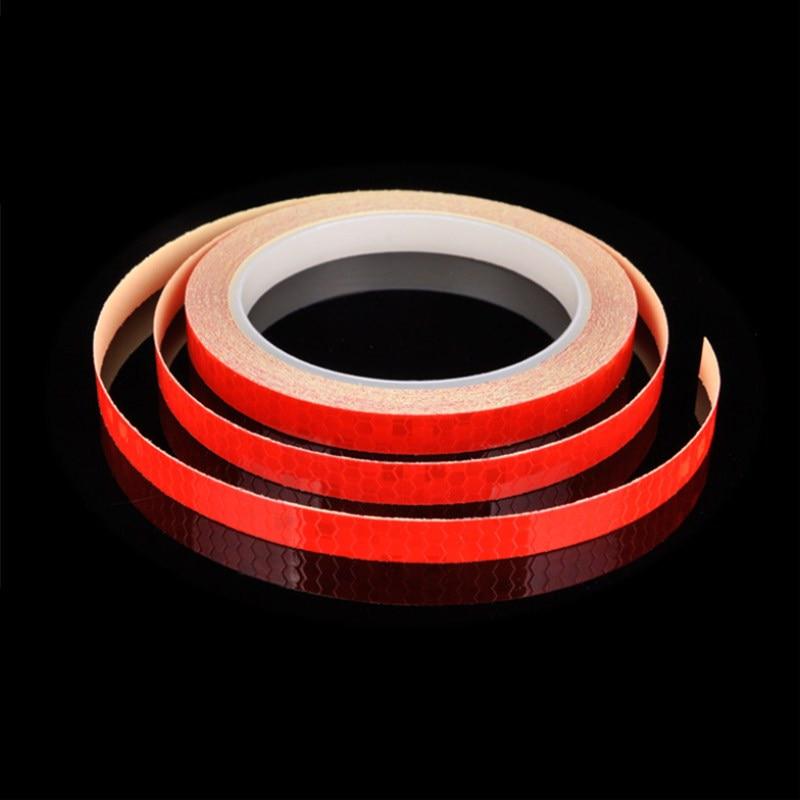 800cm/315cali Fluorescencyjna Naklejka Odblaskowa na Rower Motocyklowa Naklejka na Koło i Nadwozie Taśma Zapewniająca Bezpieczeństwo Podczas Jazdy Nocą