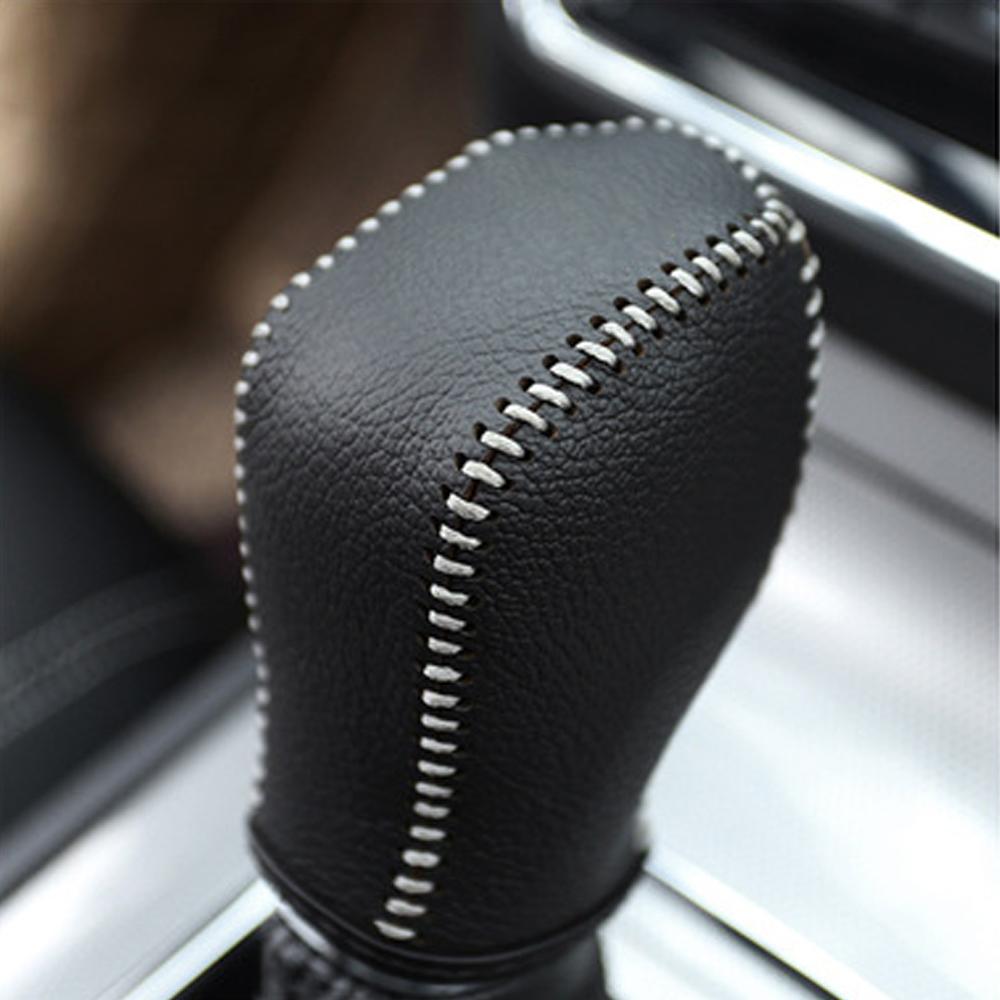 Car Gear Head Shift Knob Cover for MG ZS MG6 MG3 for Roewe RX5 AT Gear Shift Collars Leather Protector Interior Accessories