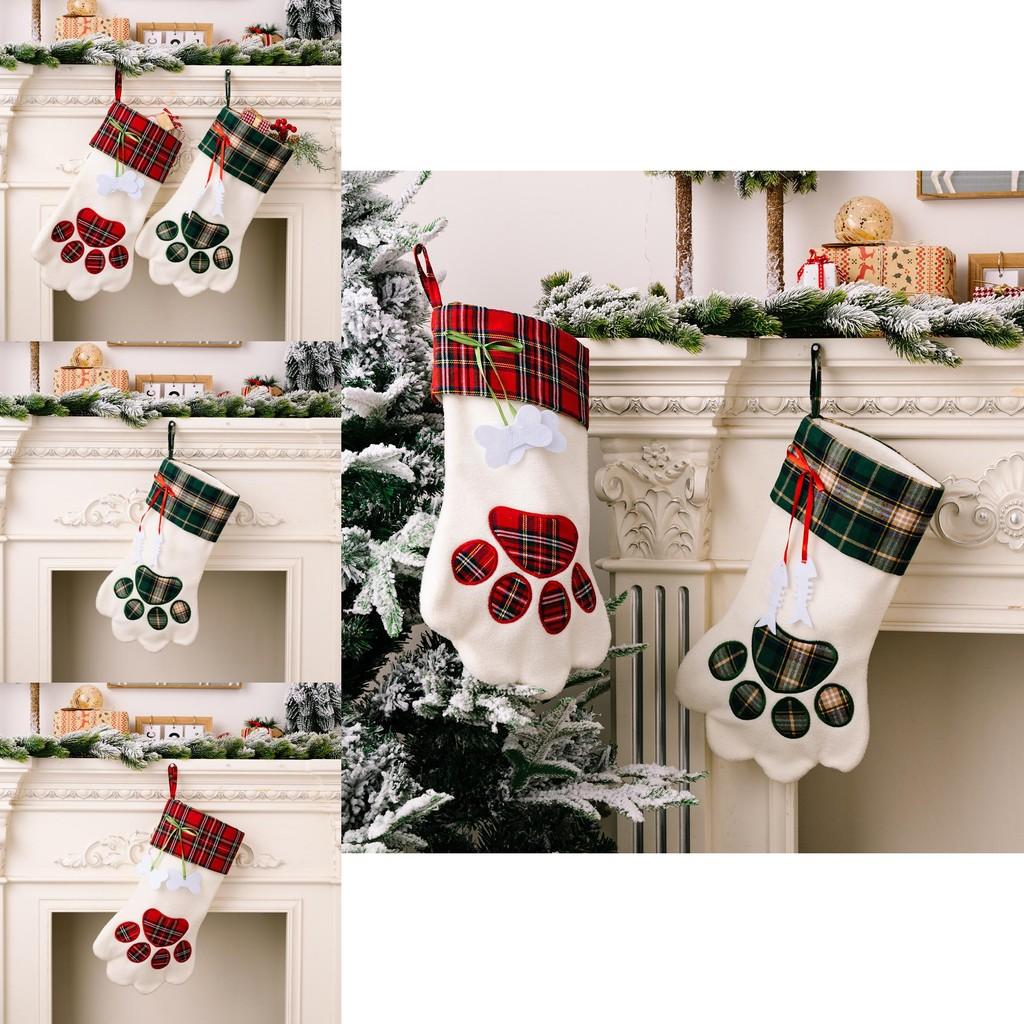 Cute Plaid Cartoon Christmas Stockings For Dogs And Cats Great Gifts And Holiday Decor