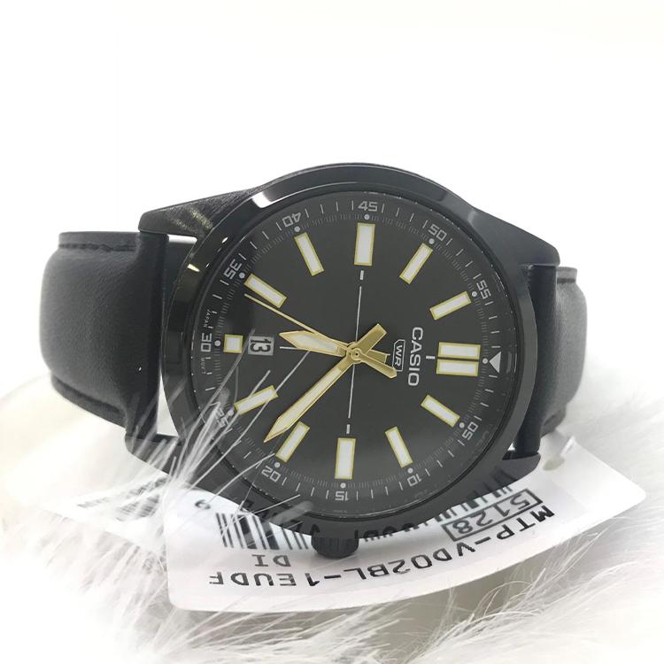 CASIO Men Standard Series Black Watch MTP-VD02BL-1E MTP-VD02BL-1E