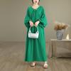 Long sleeve plus size Chiffon vintage new in dresses for women casual loose spring summer autumn dress