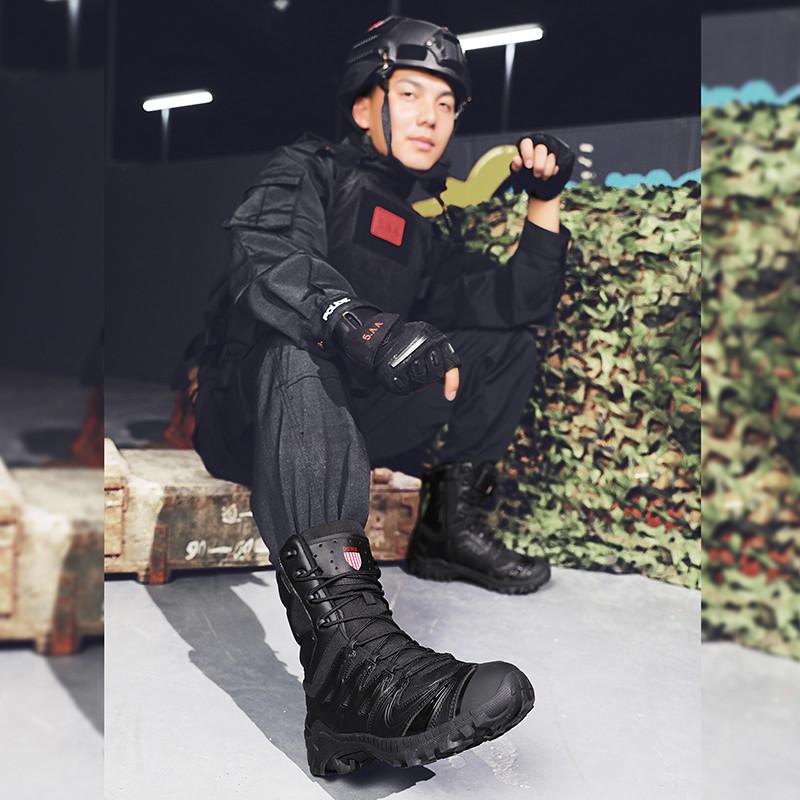 Outdoor Desert Boots Men Breathable High Top Field Hunting Boots Men Fashion Beige Zip Men's Hiking Shoes Zapatillas De Hombre