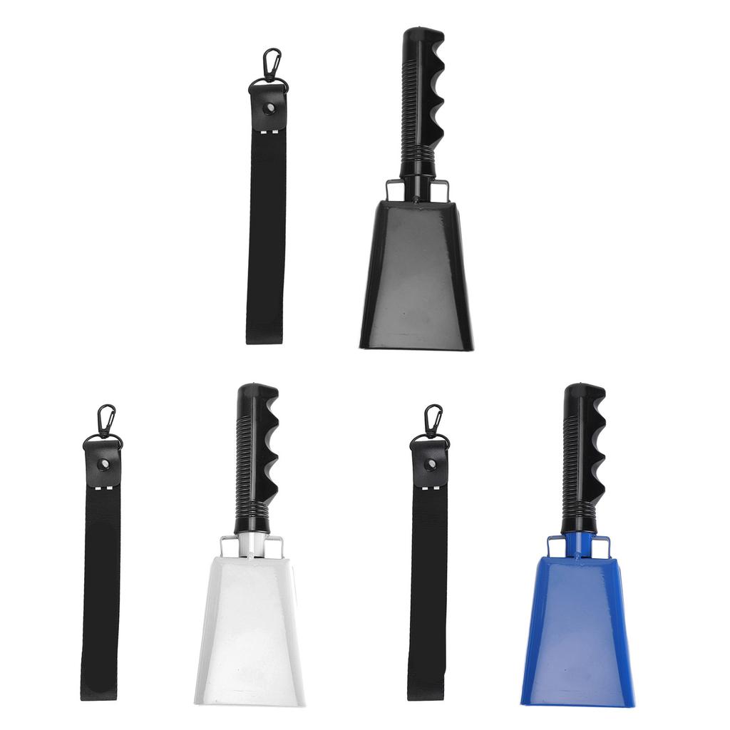 Cow Bell Noise Maker with Handle Loud Cheering Hand Bell Percussion Musical Instrument for Sporting 