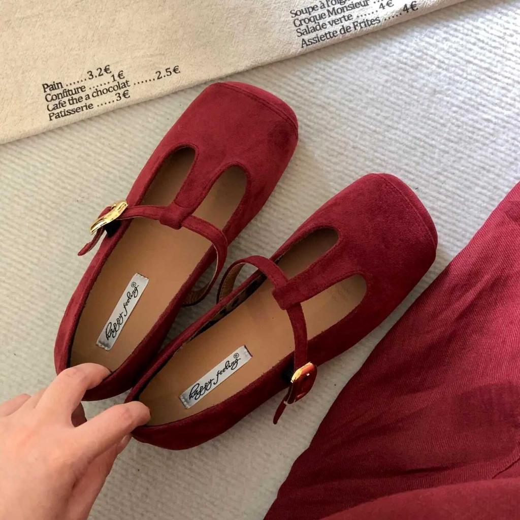 Fashion Bailamos Retro Woman Flats All-Match Square Toe Casual Female Sneakers Flats Comfortable Square Dress Solid PU Lace-Up Rubber Sl