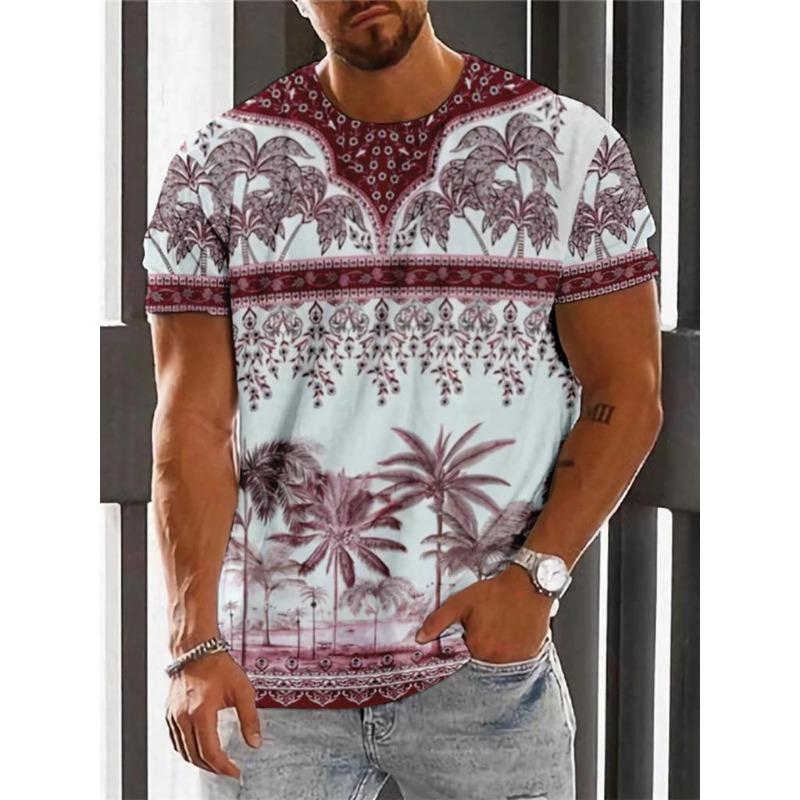 Tricou etnic de epocă Îmbrăcăminte cu imprimeu 3D Topuri pentru bărbați Tricou supradimensionat cu mânecă scurtă de vară Îmbrăcăminte de stradă pentru bărbați Haine pentru bărbați