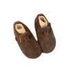 2025 New Retro Belt Buckle Fluffy Shoes for Women, Plush Thermal Cotton Shoes, Platform-soled Casual Woolen Lazy Shoes