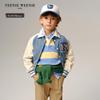 Kids' Colorblock Raglan Baseball Denim Jacket