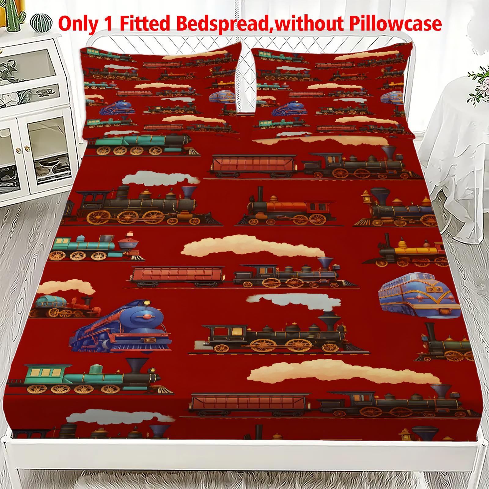 

1 шт. Простыня на резинке с 3D-принтом «Красный грузовик», 100% полиэстер, прочный комплект постельного белья, простыня для украшения дома, спальни, подарок на день рождения 99x190x25cm