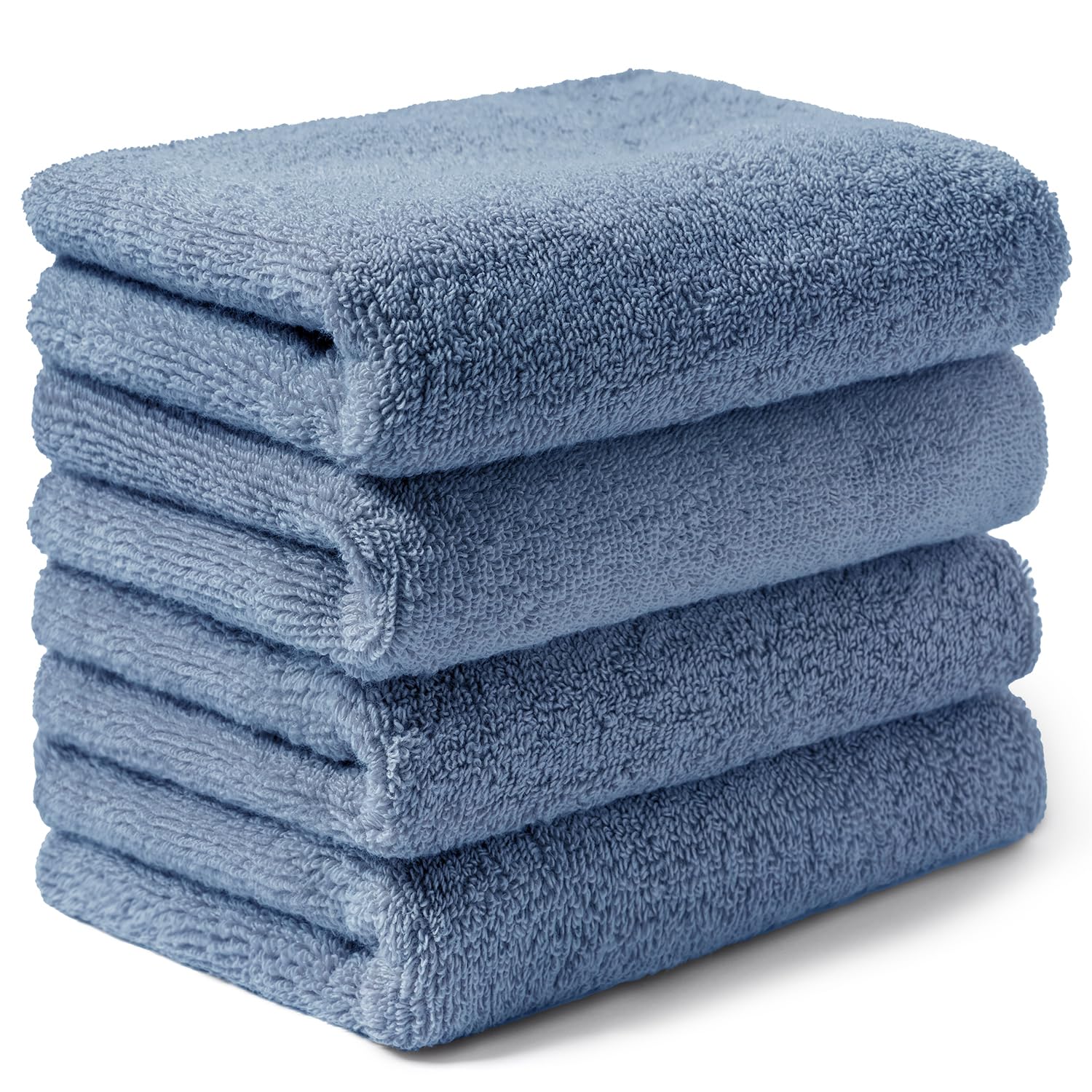 

AIFY City Towel Face Towel Durable Hotel Gentle on Ideal for New 34 x Blue 4-Piece Set Thick, Fluffy, Quick-Drying, Absorbent, Cotton, Quality, синий