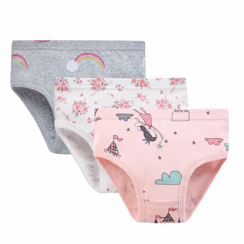 Zertifizierte Baumwoll-Dreieckunterwäsche für Mädchen - Atmungsaktive Baby-Shorts im europäischen und amerikanischen Stil