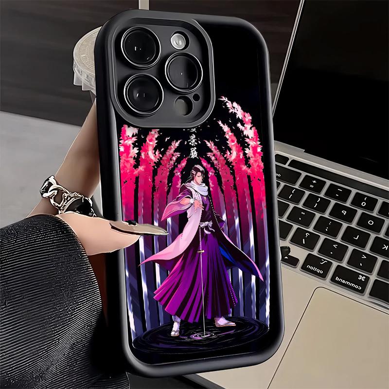Phone Case for iPhone 17 Air 16E 15 16 Pro Max Bleach Kuchiki Byakuya Cover 14 Plus 13 12 Mini Soft Shell Silicone Fundas