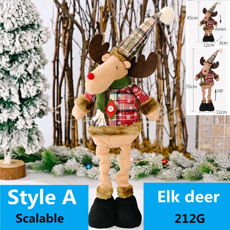 Christmas Dolls Tree Decor New Year Ornament Reindeer Snowman Santa Claus Standing Doll Navidad Decoration Merry Christmas Home
