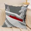 Snow Night Art Cushion Cover Silky Short Plush Invisible Zipper Dustproof Sofa Pillow Case For Home Decor
