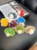 Wholesale Cute Mushroom Real Rex Rabbit Fur Key Chains Girls Schoolbag Toy Pendant  Women Bag Charm Ornaments Car Keyring Gift