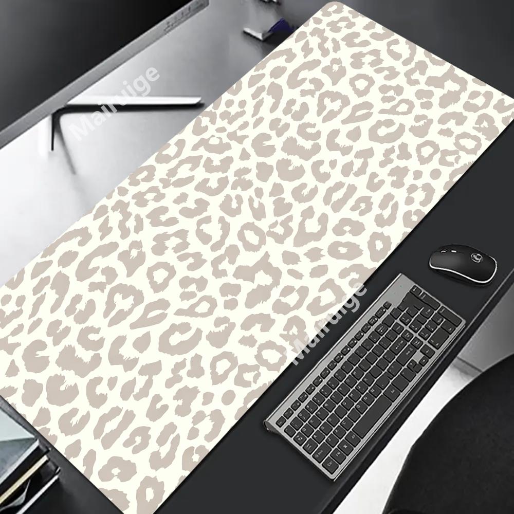 Leopard Print Mousepad Xxl Girl Pad Keyboards Mat Rubber Gaming Mousepad Desk Mat Size For Large Edge Locking Game Keyboard Pad