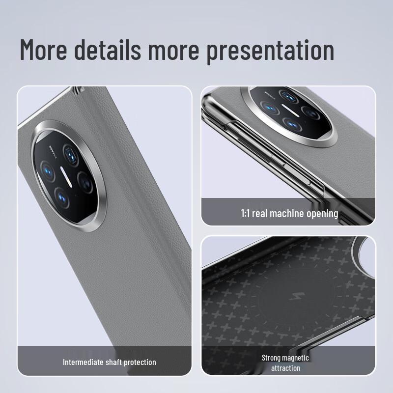 Blue Gorilla Luxury Magnetic Faux Leather Foldable Phone Case for Huawei Mate X Series