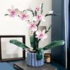 Orchid Pcs 608 Building Blocks Artificial Plant Set Flowers Diy Decoration Home