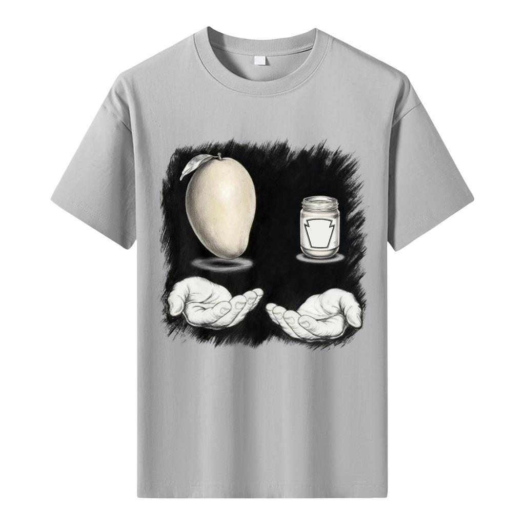 Men's Printed Short Sleeve T-Shirt Men's Loose Casual Short Sleeve Top