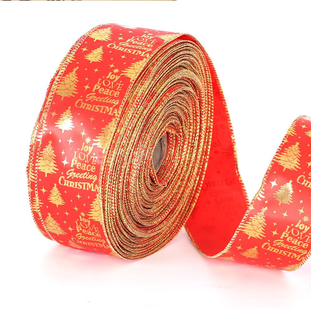 Christmas Beautiful 63cm Tree Ribbon Festive Ornaments With Distinctive Letter Prints