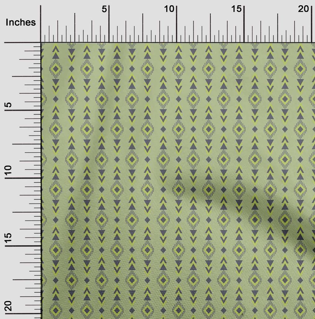 oneOone Cotton Flex Fabric Diamond & Triangle Geometric Print Sewing Fabric BTY 40 Inch