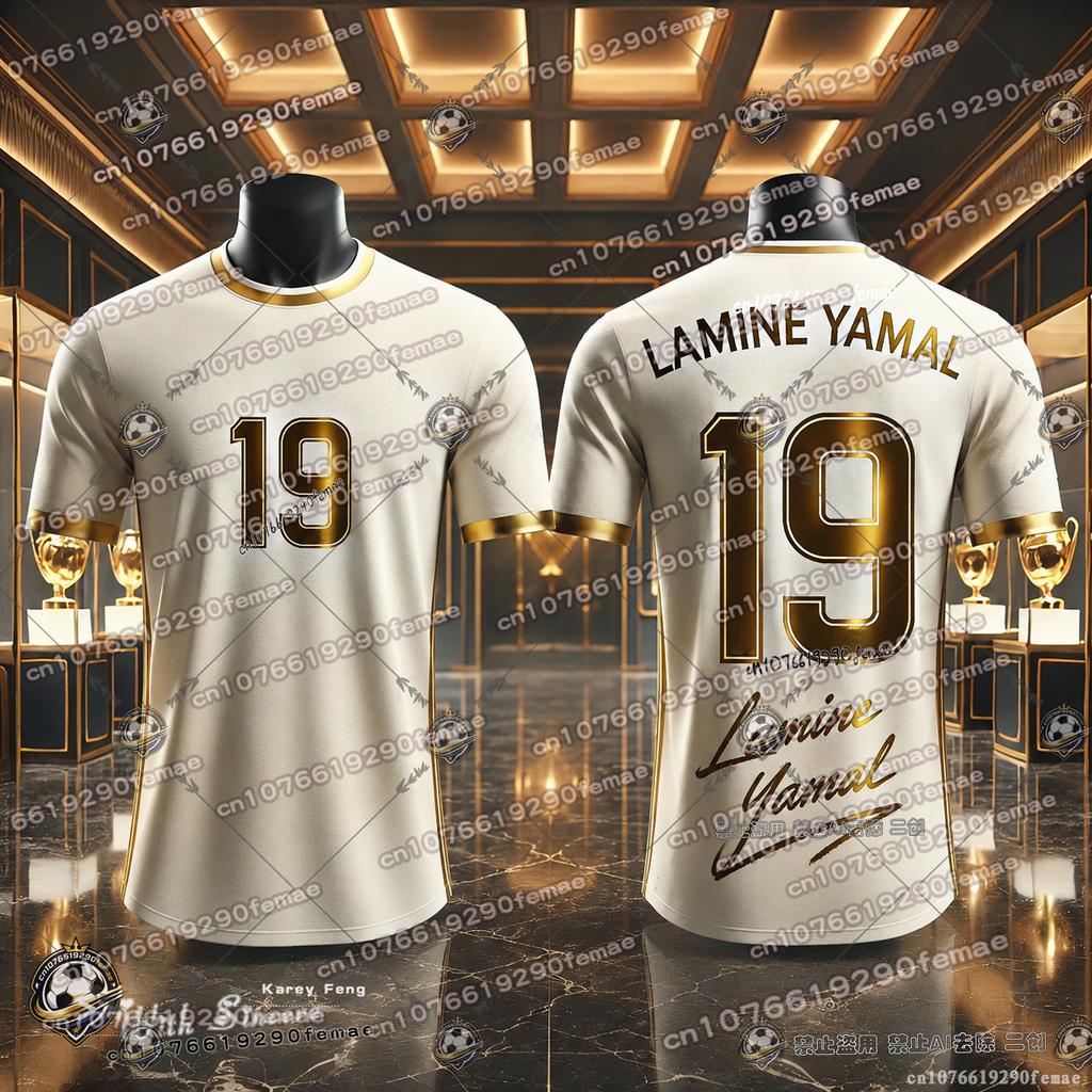New Hot Sale Lamine Yamal Football Star Fan Jersey Kids Adult Summer Breathable Sports T Shirt Casual Outdoor Soccer Top