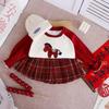 2026 Year of the Horse Matching Family Outfits: Mother & Son/Daughter, Baby Rompers, Long-Sleeve Sweatshirts for Three or Four