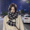 Simple and Versatile Tic-tac-toe Grid To Keep Warm, Thickened Imitation Cashmere Scarf, Scarf Neck, Male and Female Student Tide