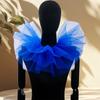 Elizabethan Ruffle Collar Victorian Tulle Collar for Halloween Party and Cosplay Event Clown Collar for Masquerades