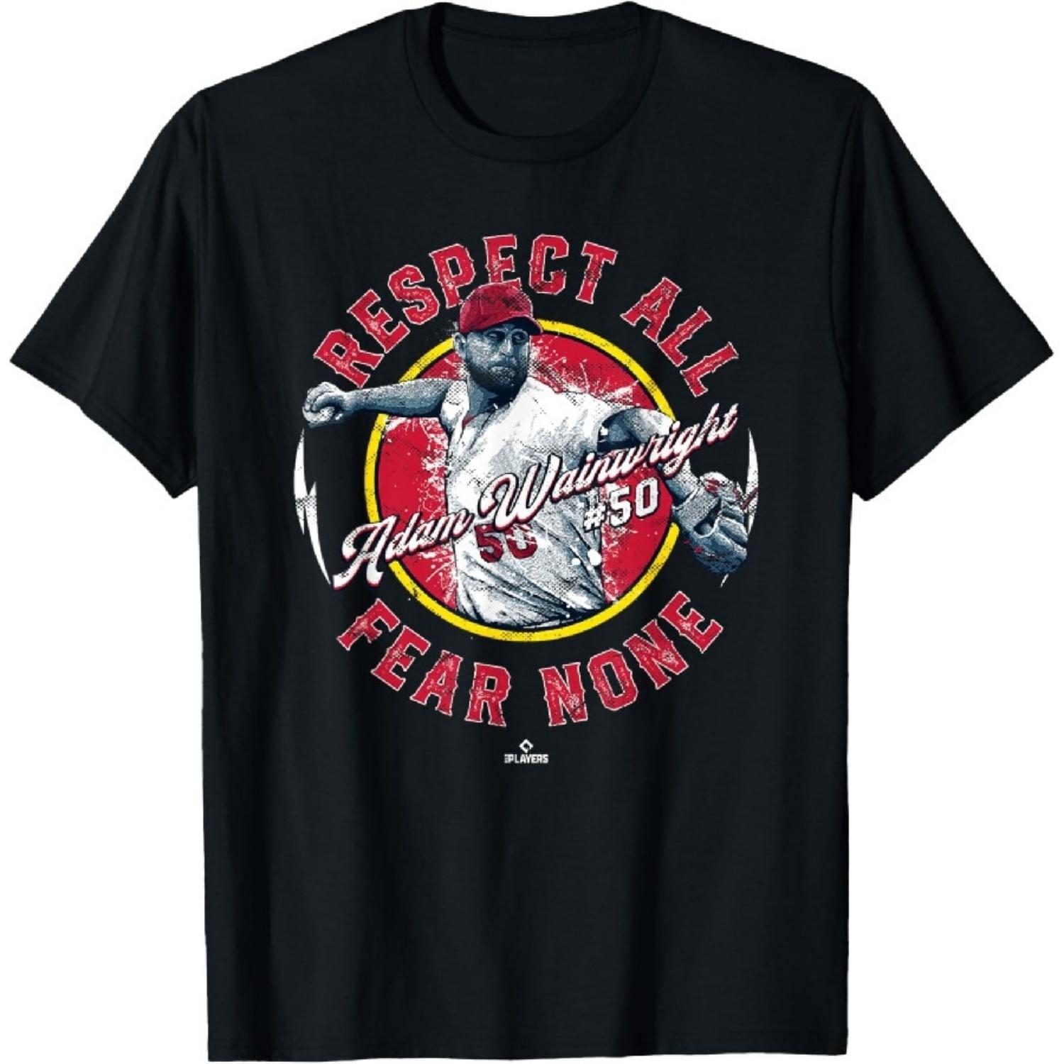 Уважай всех, бойся никого Адам Уэйнрайт Сент-Луис MLBPA Футболка S
