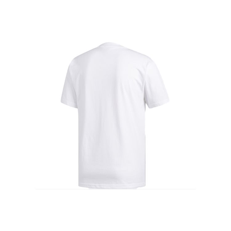 adidas Originals Trefoil City That Never Sleeps Logo Print Short Sleeve T-Shirt Men Tops White EC7348
