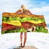 Beach Towel For Women, Girls, Kids, Men, Food Prints Bath Towels Pool Towel Super Soft Plush Towels For Man Women Beach Lovers