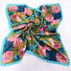 [BYSIFA] Winter  Silk Scarves New Accessories Ladies Green Cheap Head Scarves China 90*90cm Floral Hijab Scarves Wraps