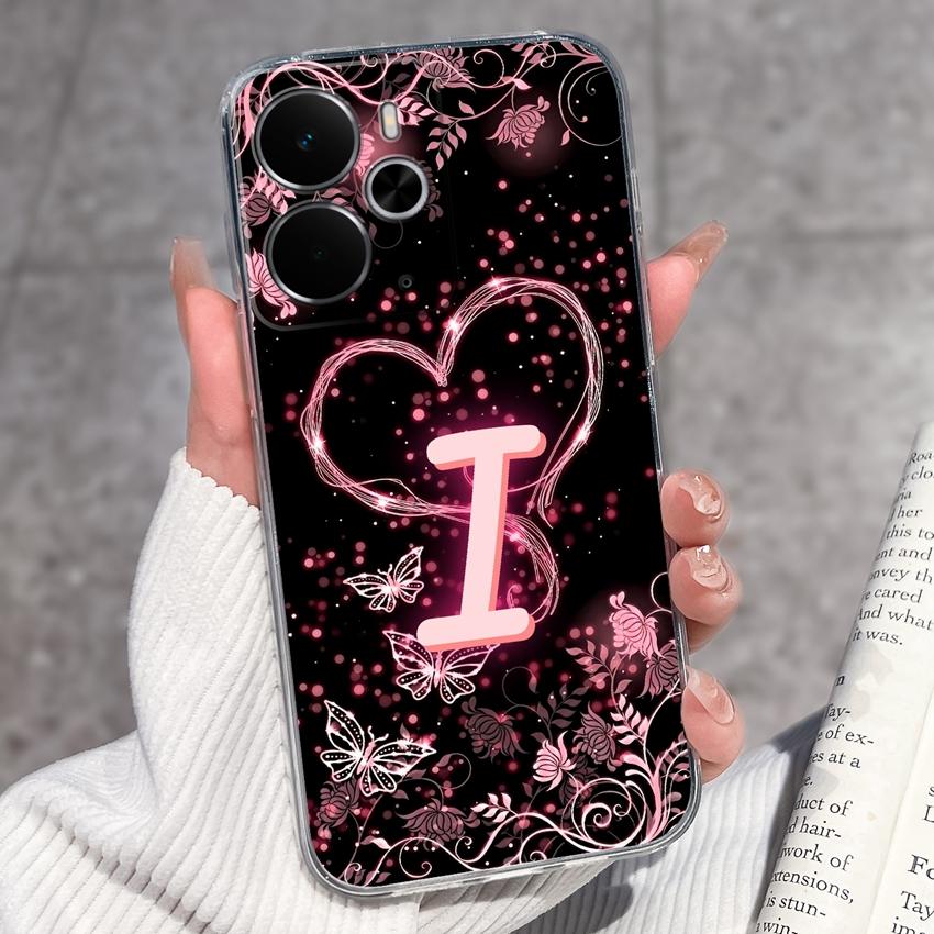 

Для Realme 14 15 13 12 Pro Plus 14T 14X 15T 12Lite Модний Арт Літери Чохол для Телефону Прозорий ТПУ Силікон Захисний Чохол від Падінь Для Realme Чохол Realme 12+